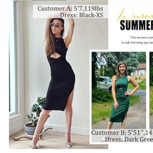 Amazon Black Midi Dress